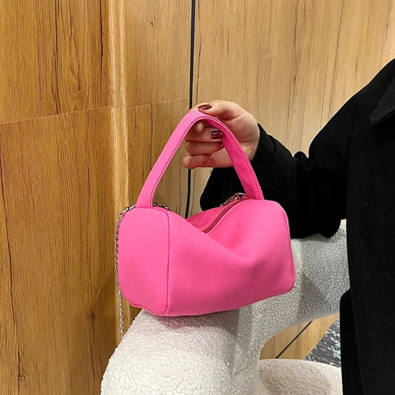 Summer Candy Colour Box Square Bag Mini Handbag Chain Crossbody Bag