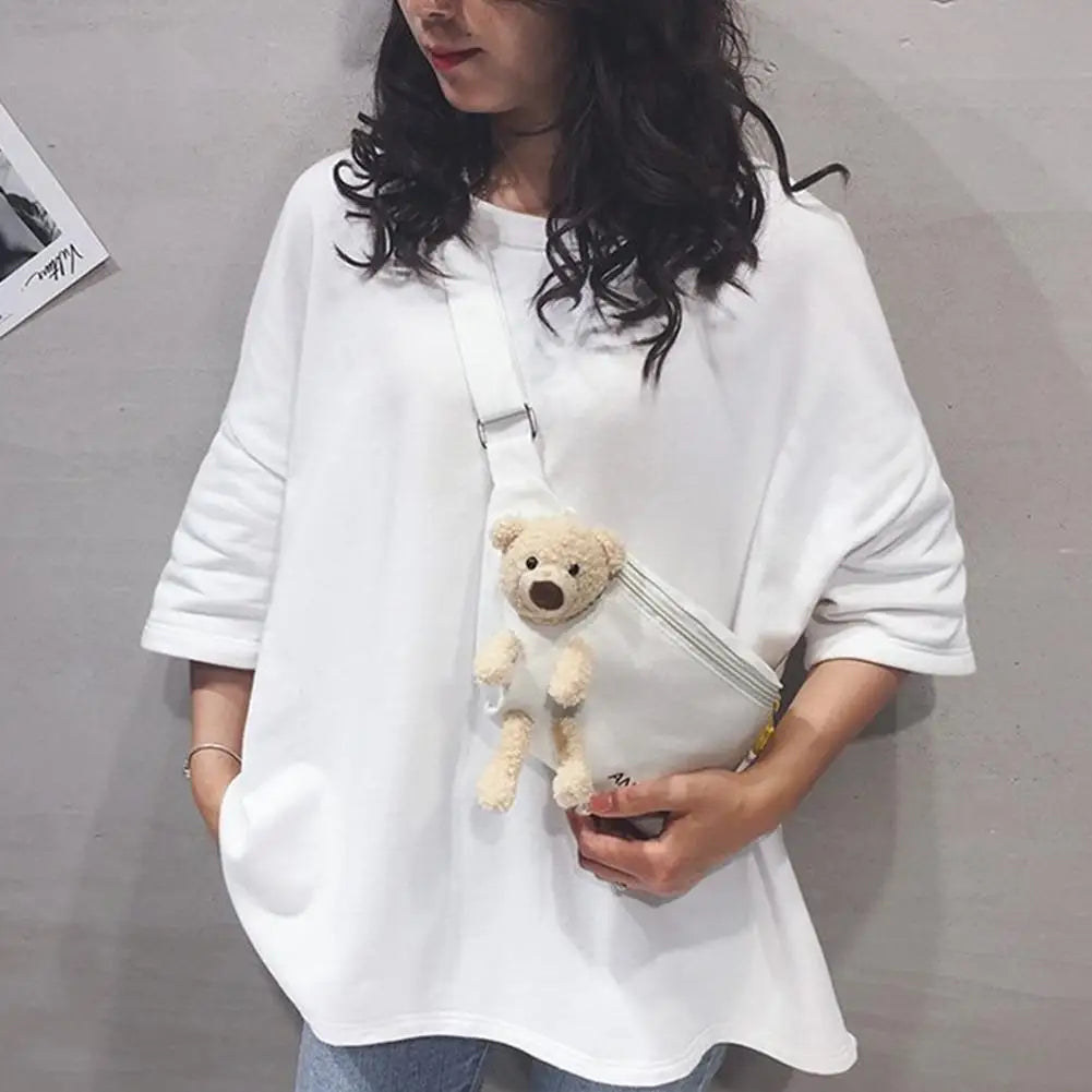 Summer Women's Chest Pack Bag Small Bag Bear Yellow Waist Bag