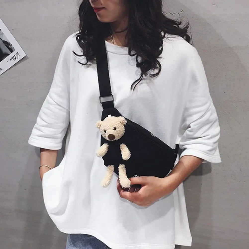 Summer Women's Chest Pack Bag Small Bag Bear Yellow Waist Bag