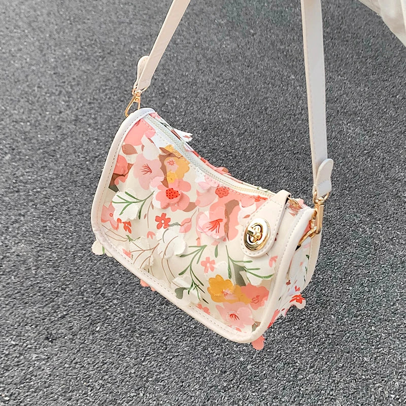 Summer Women's Shoulder Bag Floral Crossbody Handbag