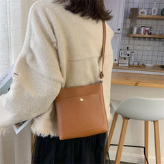 Summer Women's Small Square Crossbody Bag Canvas Bucket Bag