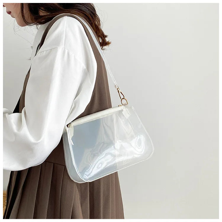 Summer Transparent Jelly Bag Women's Shoulder Handbag