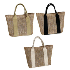 Summer Woven Handbag Rattan Shopping Tote for Ladies Travel Women Beach