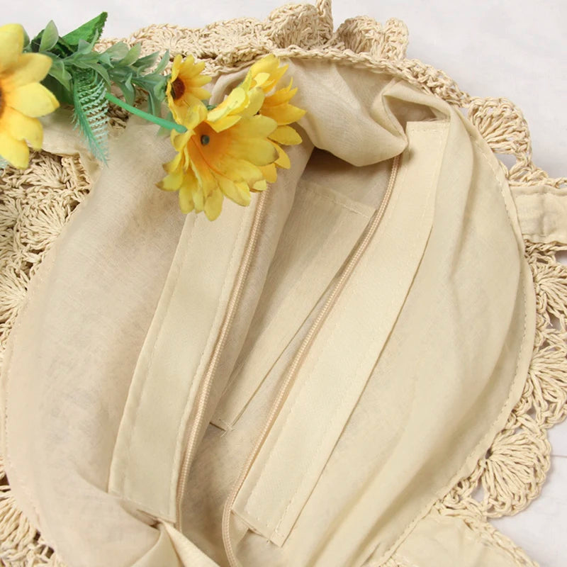 Summer Woven Straw Shoulder Bag Large Capacity Handbag
