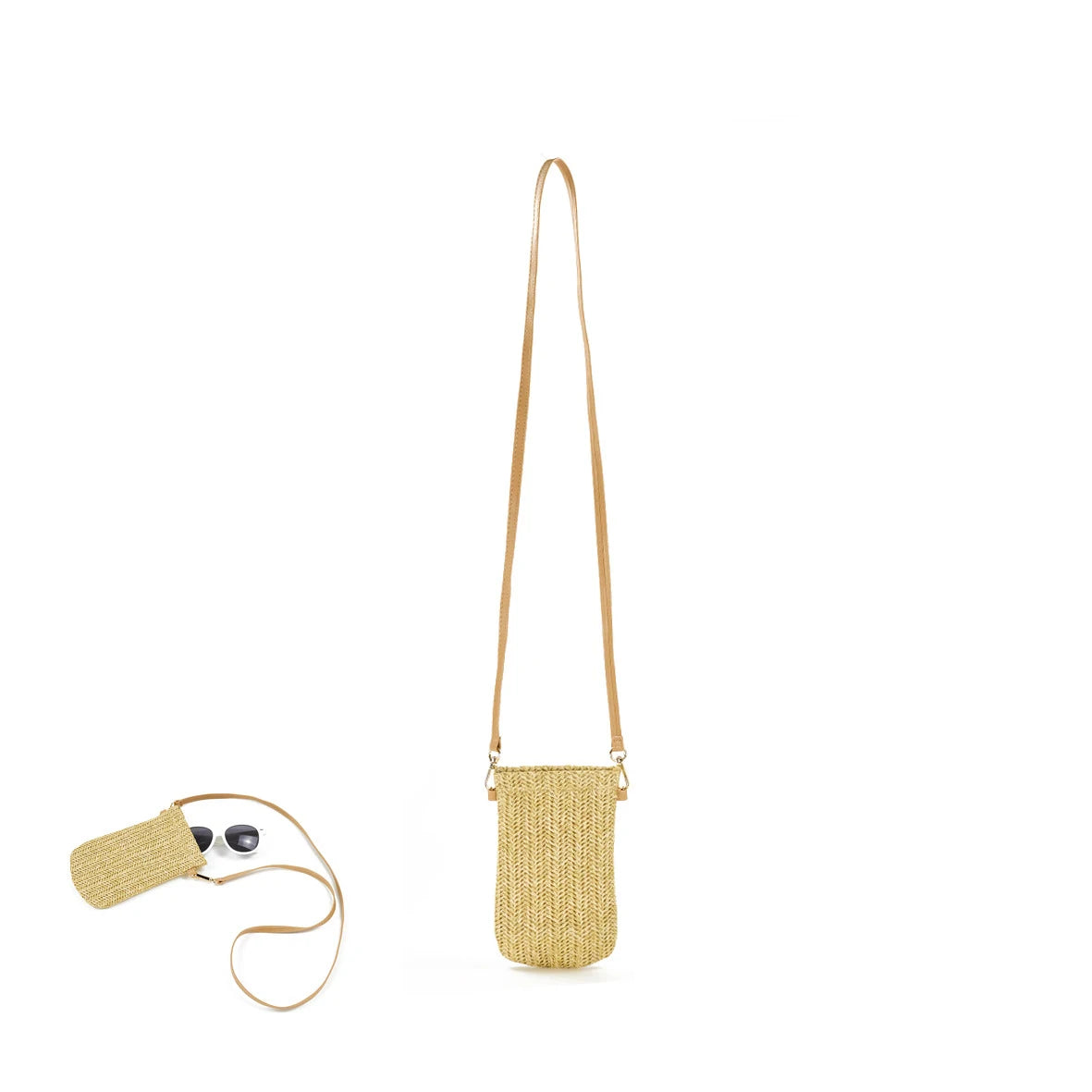 Summer Straw Woven Shoulder Bag for Girls