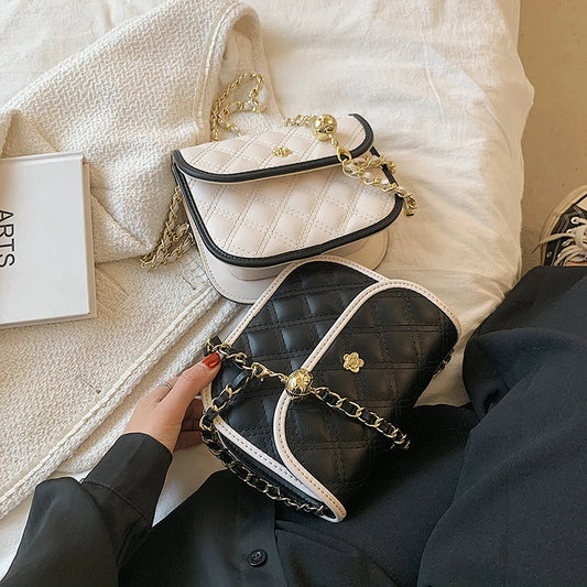 Summer Rhombus Embroidery Shoulder Messenger Bag