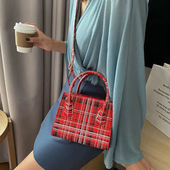 Summer Niche Plaid Messenger Bag for Women