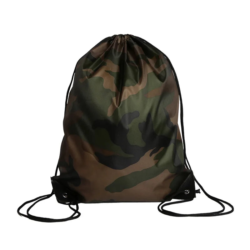 Outdoor Portable Sports Bag Thicken Drawstring Backpack Gym Shoes Bag