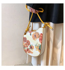 Sunflower Oil Painting Women's Underarm Bag
