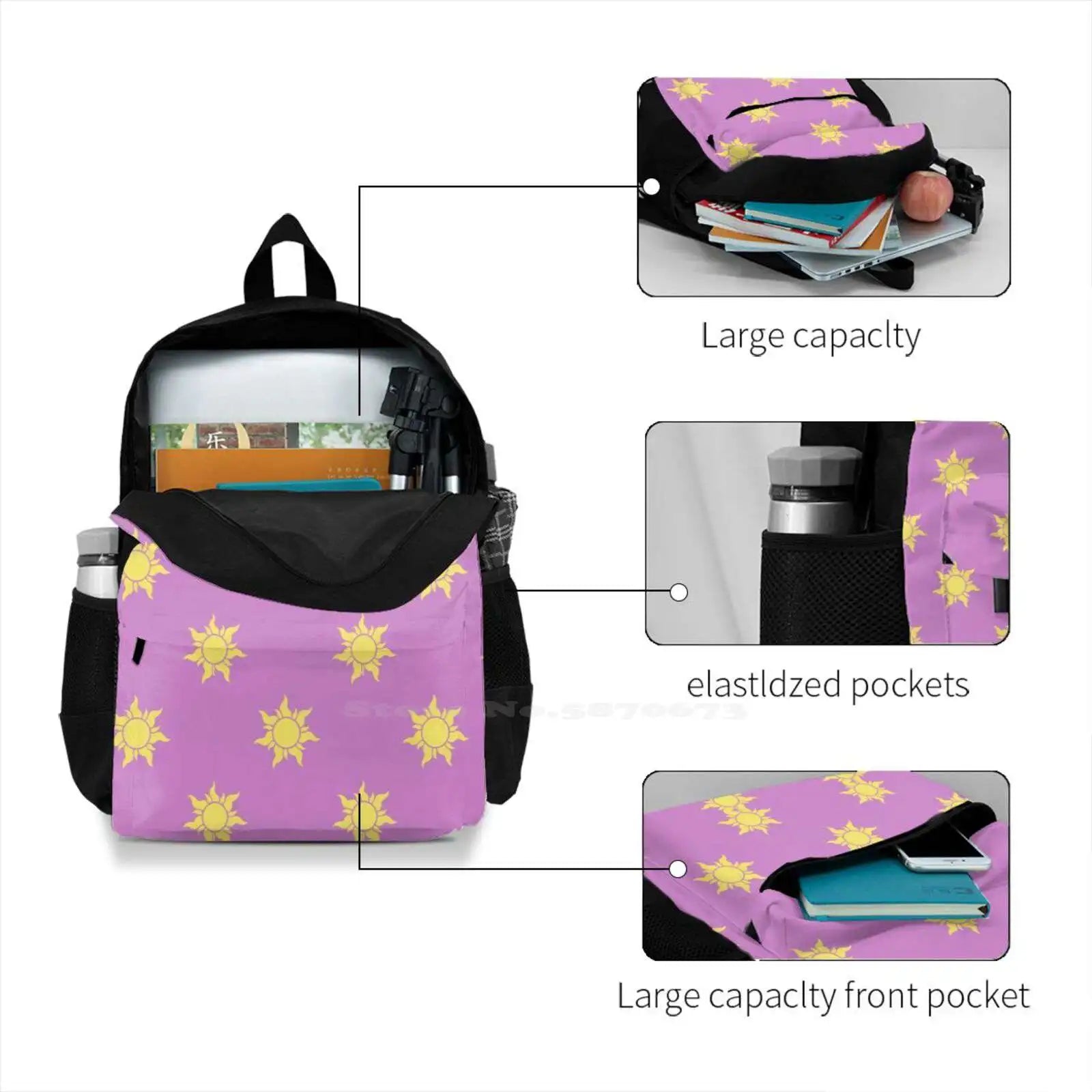 Suns Princess Backpack Wreck It Ralph Schoolbag