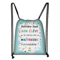 Atsem Merci Maitresse Print Cosmetic Case Teenager Storage Bags