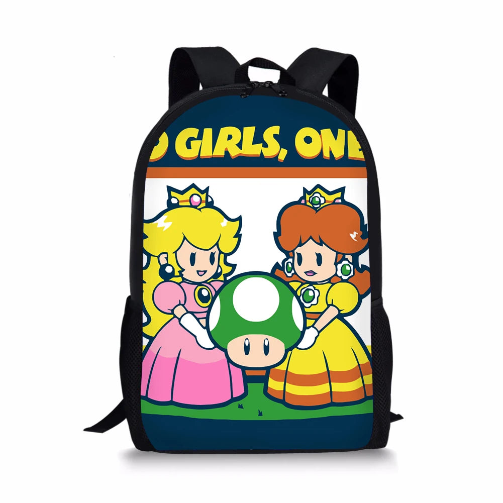 Super-Mario Element Printing School Backpack Personalized Daypack for Teen
