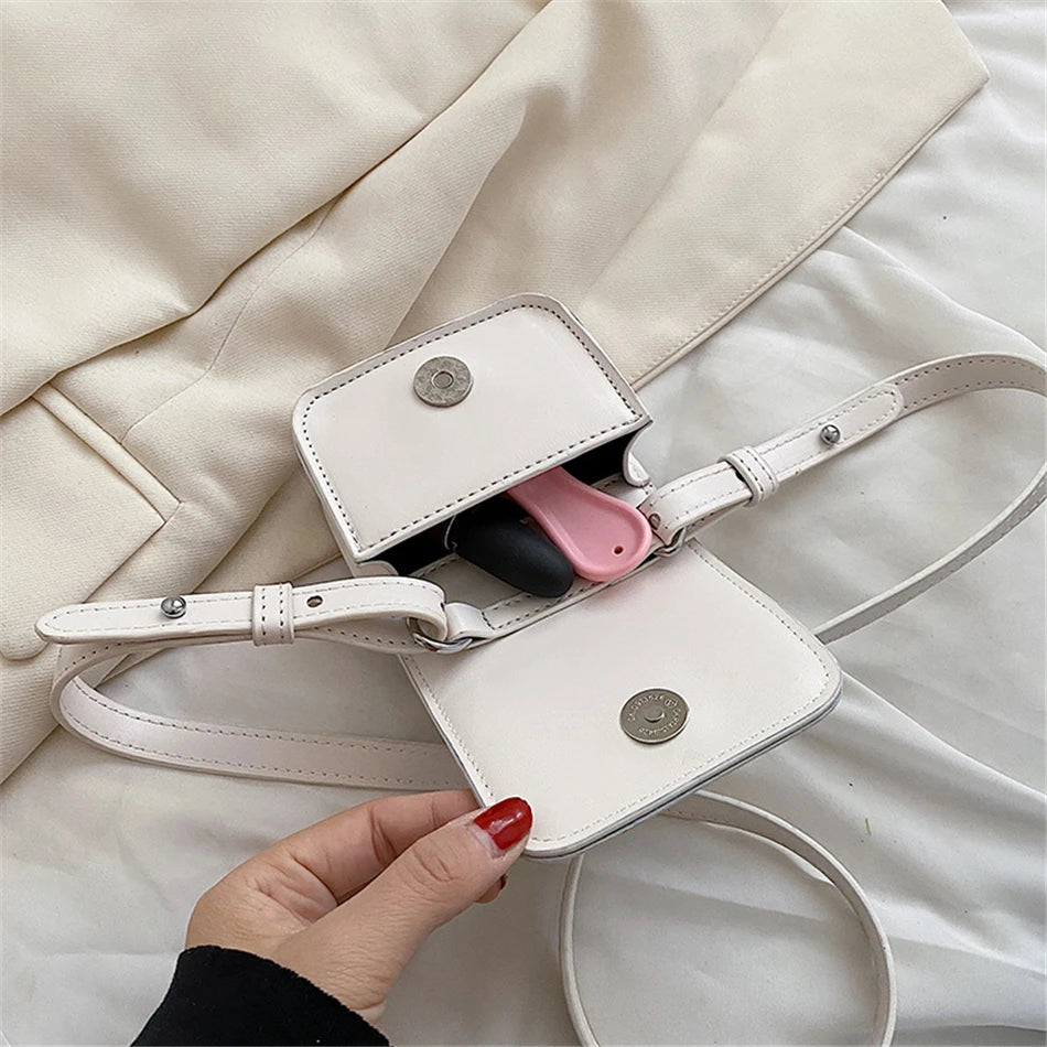 Mini Lipstick Bag PU Leather Crossbody for Women