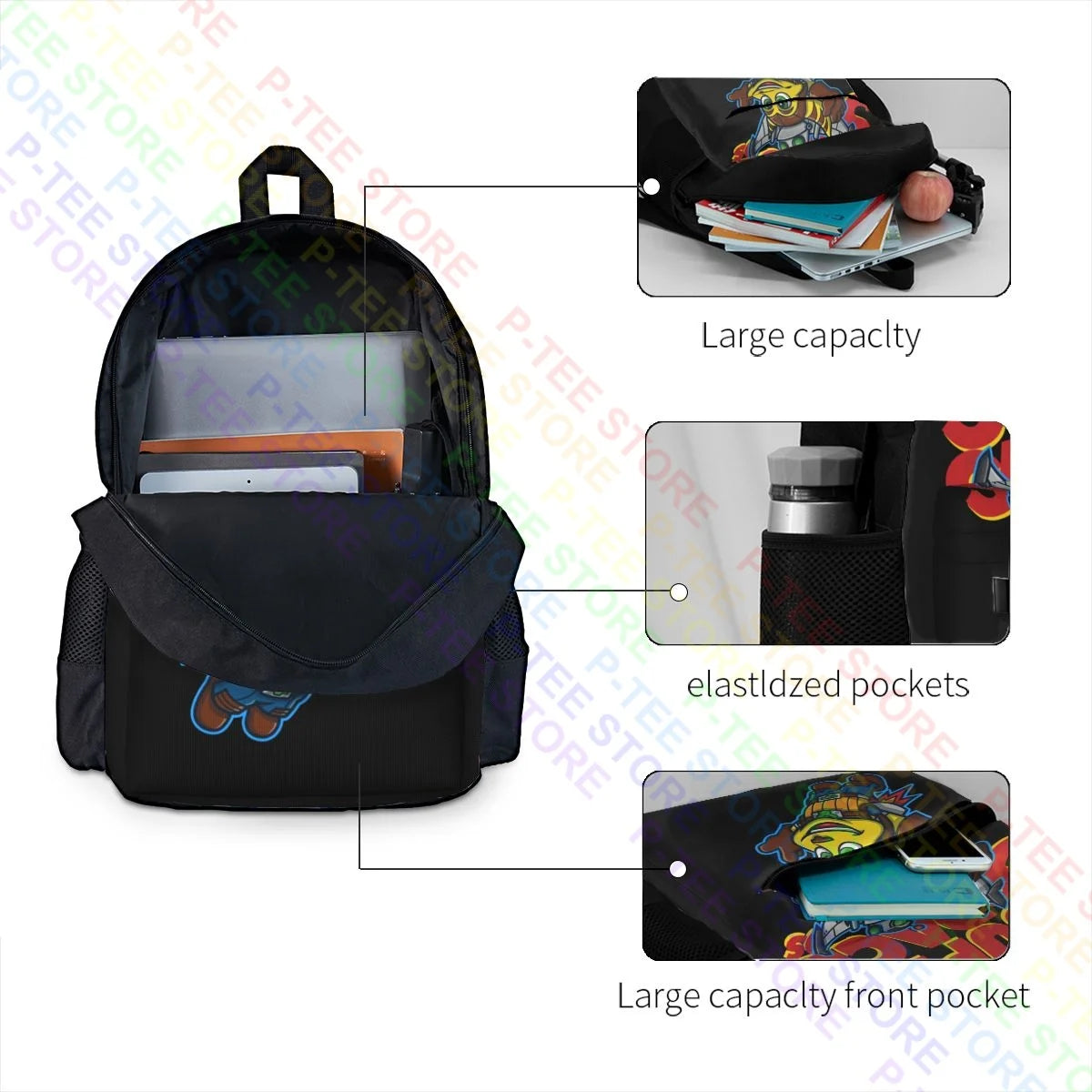 Space Bros Ratchet Clank Large Capacity Backpack Print Swim