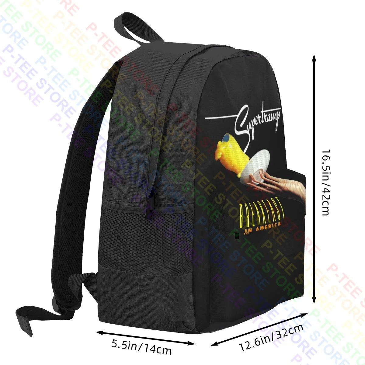 Supertramp Breakfast In America Rock Large Capacity Backpack School Art Print