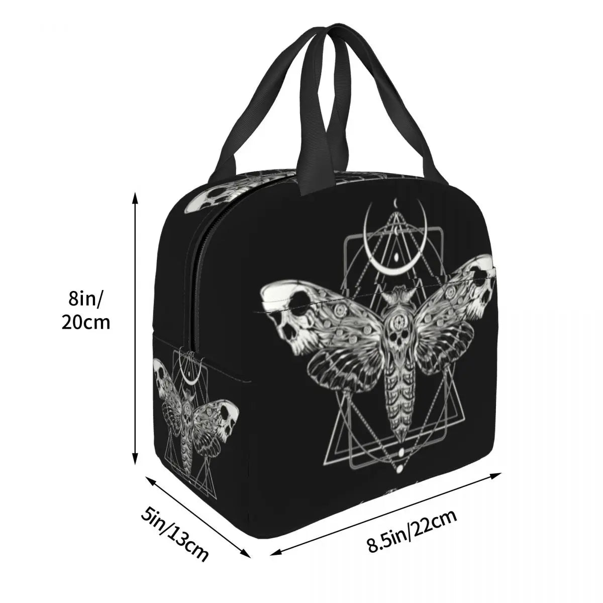 Surreal Death Moth Insulated Lunch Bag Gothic Goth Anti Waterproof Cooler