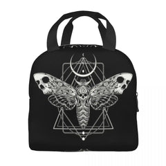 Surreal Death Moth Insulated Lunch Bag Gothic Goth Anti Waterproof Cooler