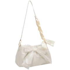 Sweet Bowknot Women Crossbody Bag Pleated Tote Shoulder Bags Ladies HandBag