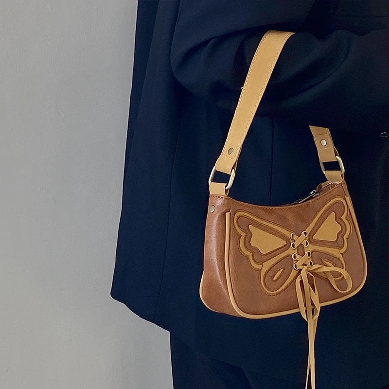 Sweet Bowknot Small Underarm Bag Ladies Portable Hobos Handbags