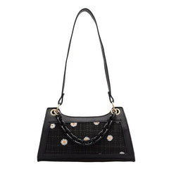 Casual Women's Totes Shoulder Bag PU Leather Handbag Flower Pattern