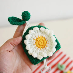 Chrysanthemum Women's Key Bag Knit Key Wallet Car Key Holder