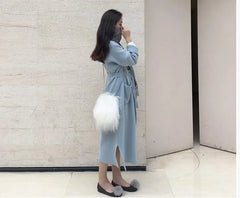 Winter Plush Round Bag Soft Shoulder Messenger Handbag