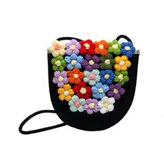Women's Straw Crossbody Bag Small Travel Handbag