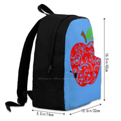 Swirly Fruit Green Pattern Backpack for Men Women