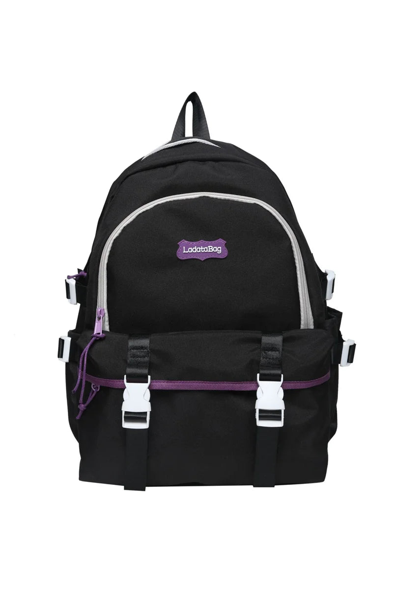 TARVEASY Backpack Women Solid Ulzzang Laptop Bags Ladies Pink Middle School Stud