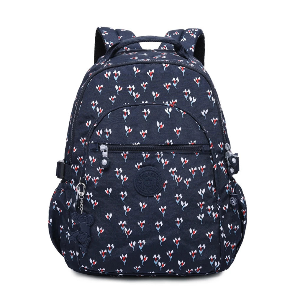 Feminine Nylon Backpack for Teen Girls