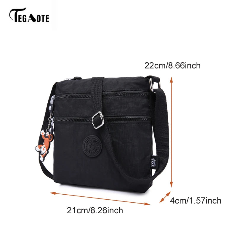 Floral Women Messenger Bag Nylon Women Shoulder Crossbody Bags Female Ladies Han