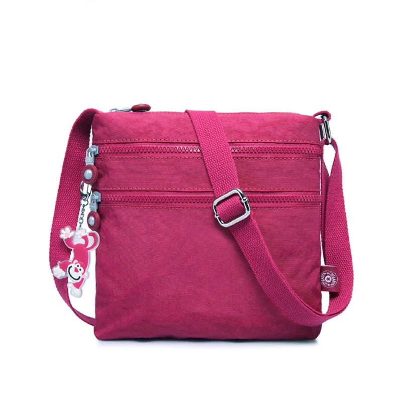 Floral Women Messenger Bag Nylon Women Shoulder Crossbody Bags Female Ladies Han