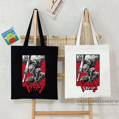 Berserker Armor Anime Canvas Shopper Bag Large Capacity Tote
