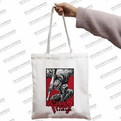 Berserker Armor Anime Canvas Shopper Bag Large Capacity Tote