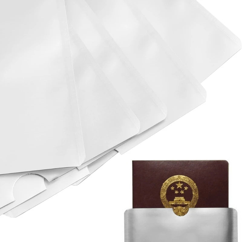 5Pcs RFID Blocking Passport Sleeve Anti Scan Protector Cover