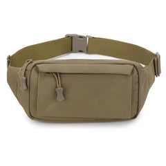 Men Fanny Pack Chest Shoulder Bag 3 Pockets Nylon Belt Bag