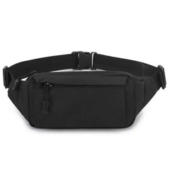 Men Fanny Pack Chest Shoulder Bag 3 Pockets Nylon Belt Bag
