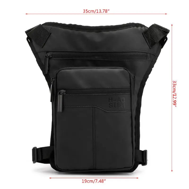 THINKTHENDO Men Nylon Motorcycle Hip Belt Waist Fanny Pack