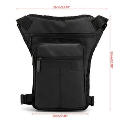 THINKTHENDO Men Nylon Motorcycle Hip Belt Waist Fanny Pack