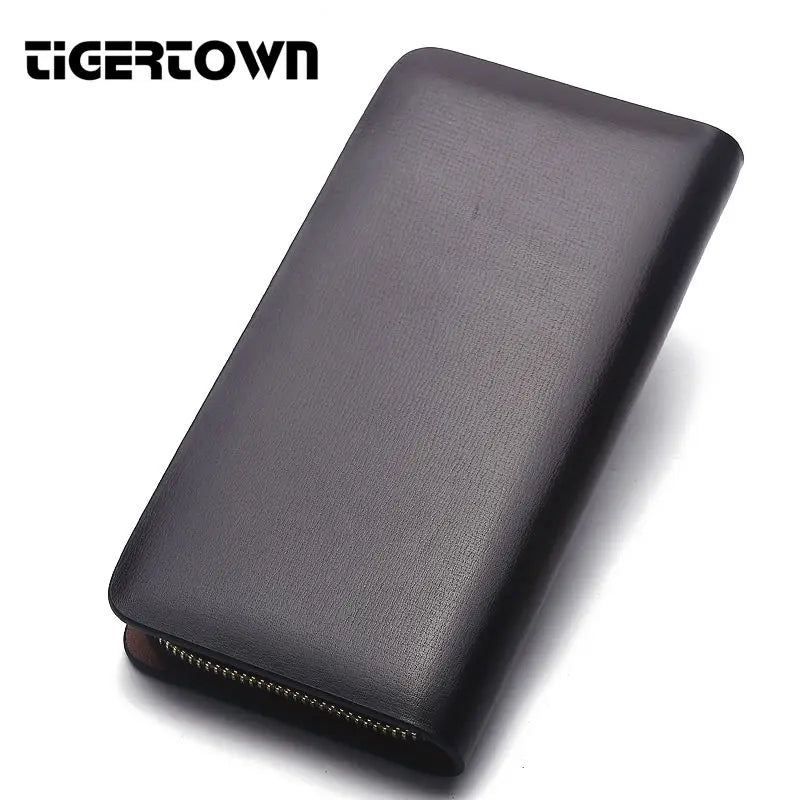Men's Leather Cowhide Wristbands Handbag Wallet Money Clips