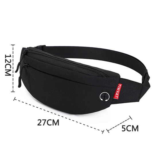 TINYA Canvas Men Fanny Pack Outdoor Sports Waist Pack Crossbody Phone Pouch Bag