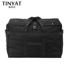 TINYAT Folding Travel Bag Waterproof Large Capacity Tote for Weekend Man Handbag