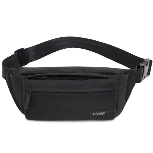 Men Grey Waist Bag Pack Casual Functional Phone Money Belt Fanny Travel Hip