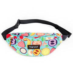 TINYAT Colorful Waist Bag Fanny Pack Outdoor Running Banana Belt Bag