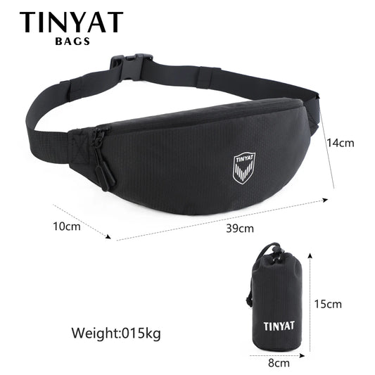 Men's Waist Bag Pack Light Women Belt Bag Foldable Sports Fanny Bag