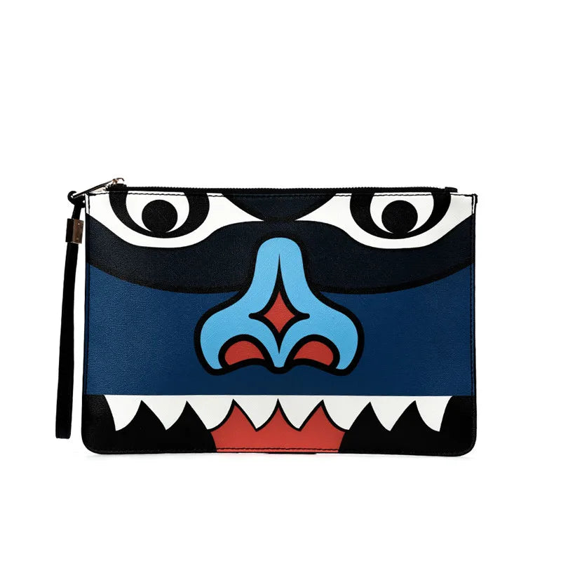Animal Prints Envelope Purse High Capacity Clutch Handbag