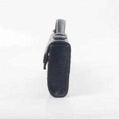 Ostrich Pattern Leather Tote Clutch Bag for Women