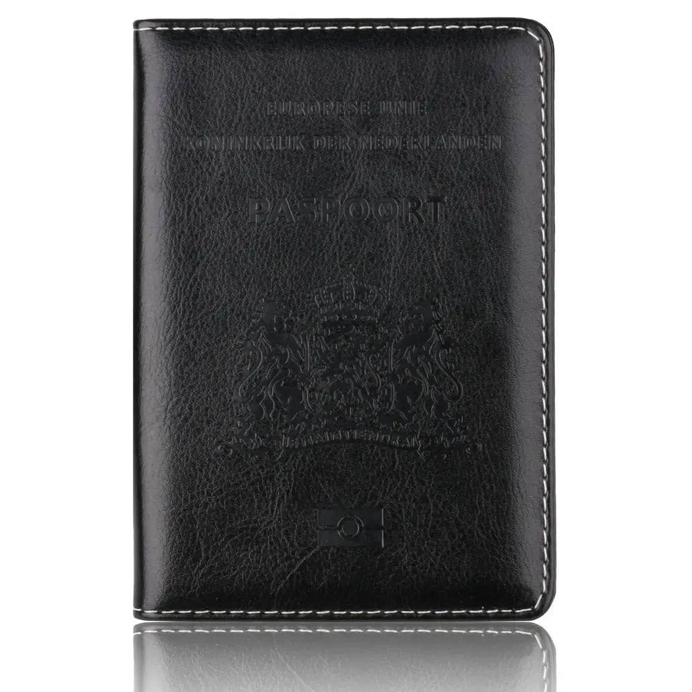 Netherlands Leather Passport Cover Dutch Passport Holder