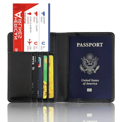 RFID Blocking Malaysian Passport Cover Leather Travel Holder Wallet