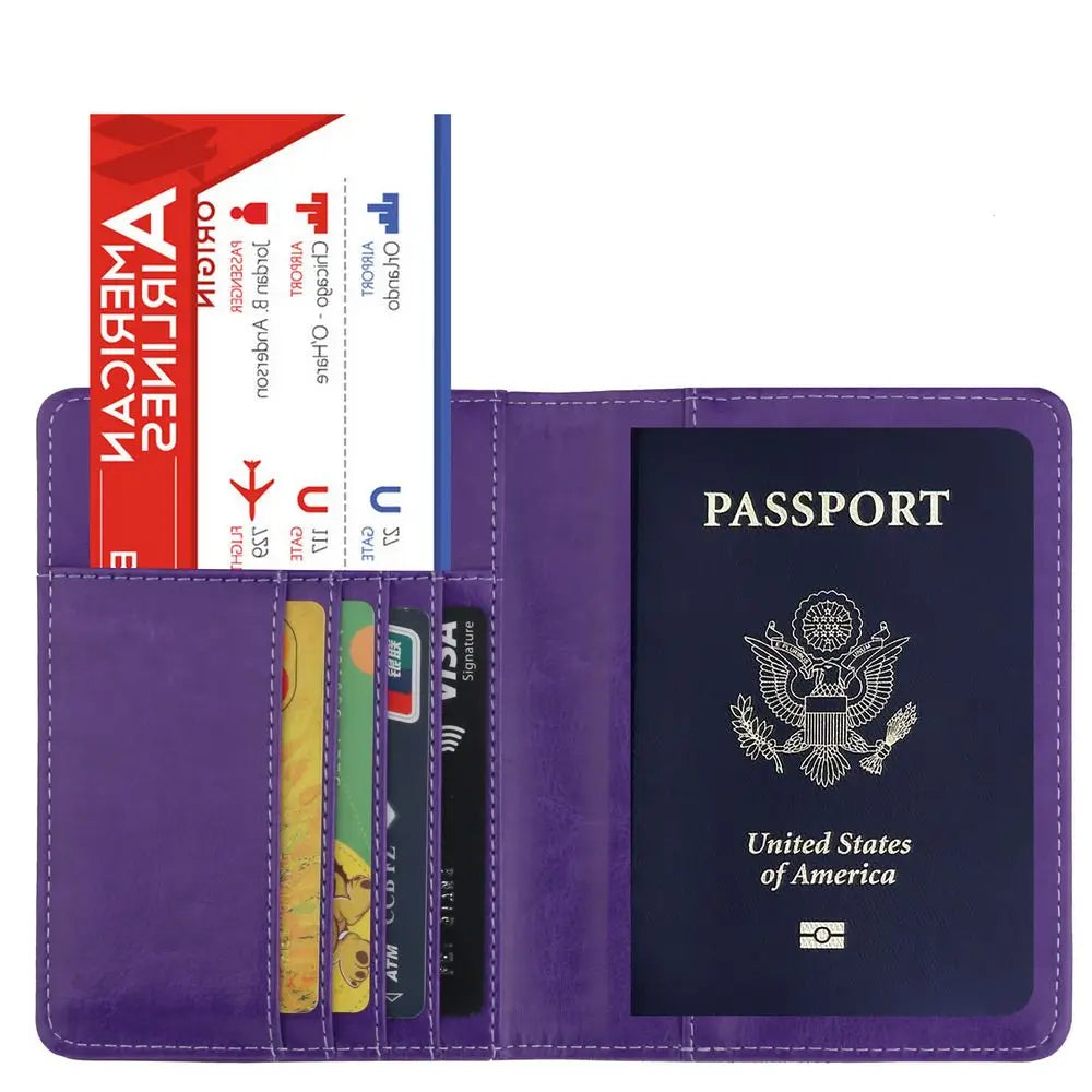 RFID Blocking Malaysian Passport Cover Leather Travel Holder Wallet